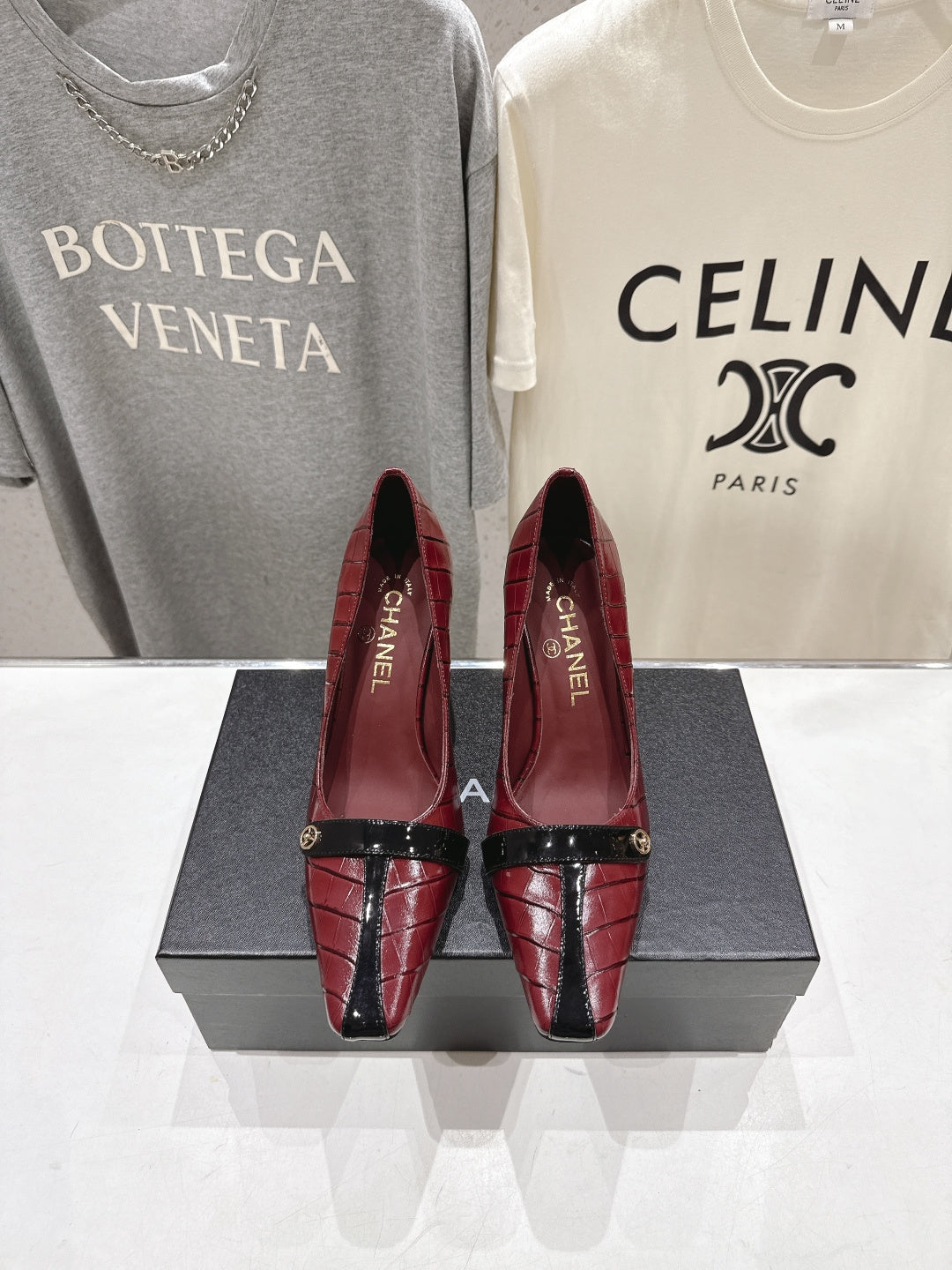 Channel 2026 Embossed Patent Calfskin 85mm Pumps 896450