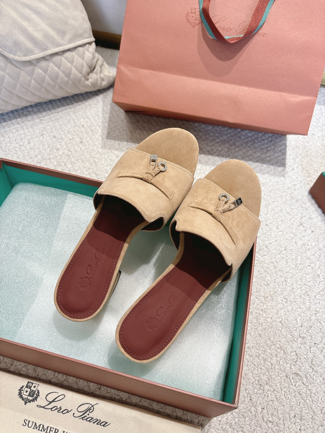 LP 25C Summer Charms Mules 55MM Mocha Suede 215030