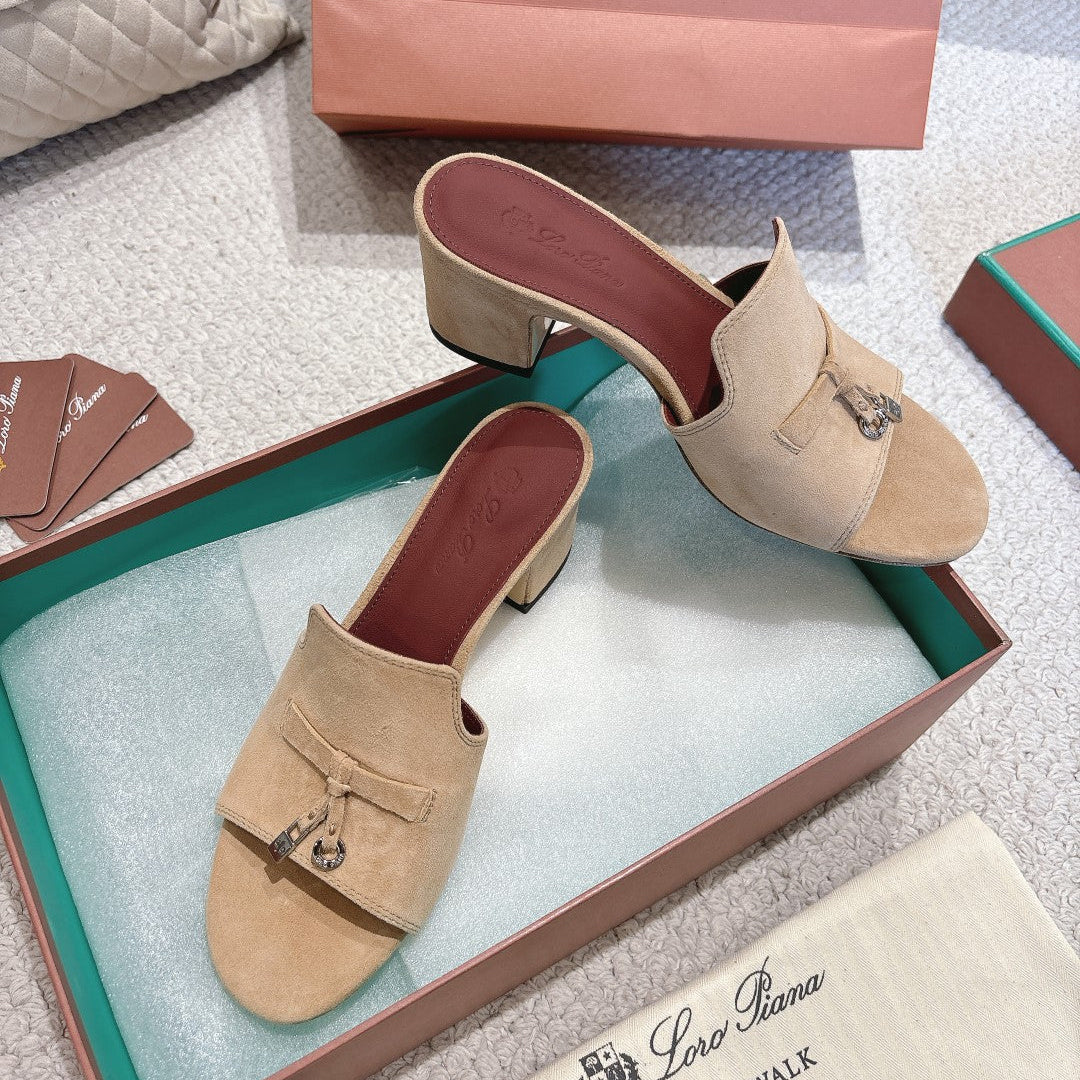 LP 25C Summer Charms Mules 55MM Mocha Suede 215030