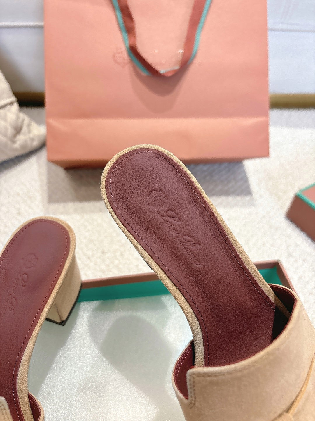 LP 25C Summer Charms Mules 55MM Mocha Suede 215030