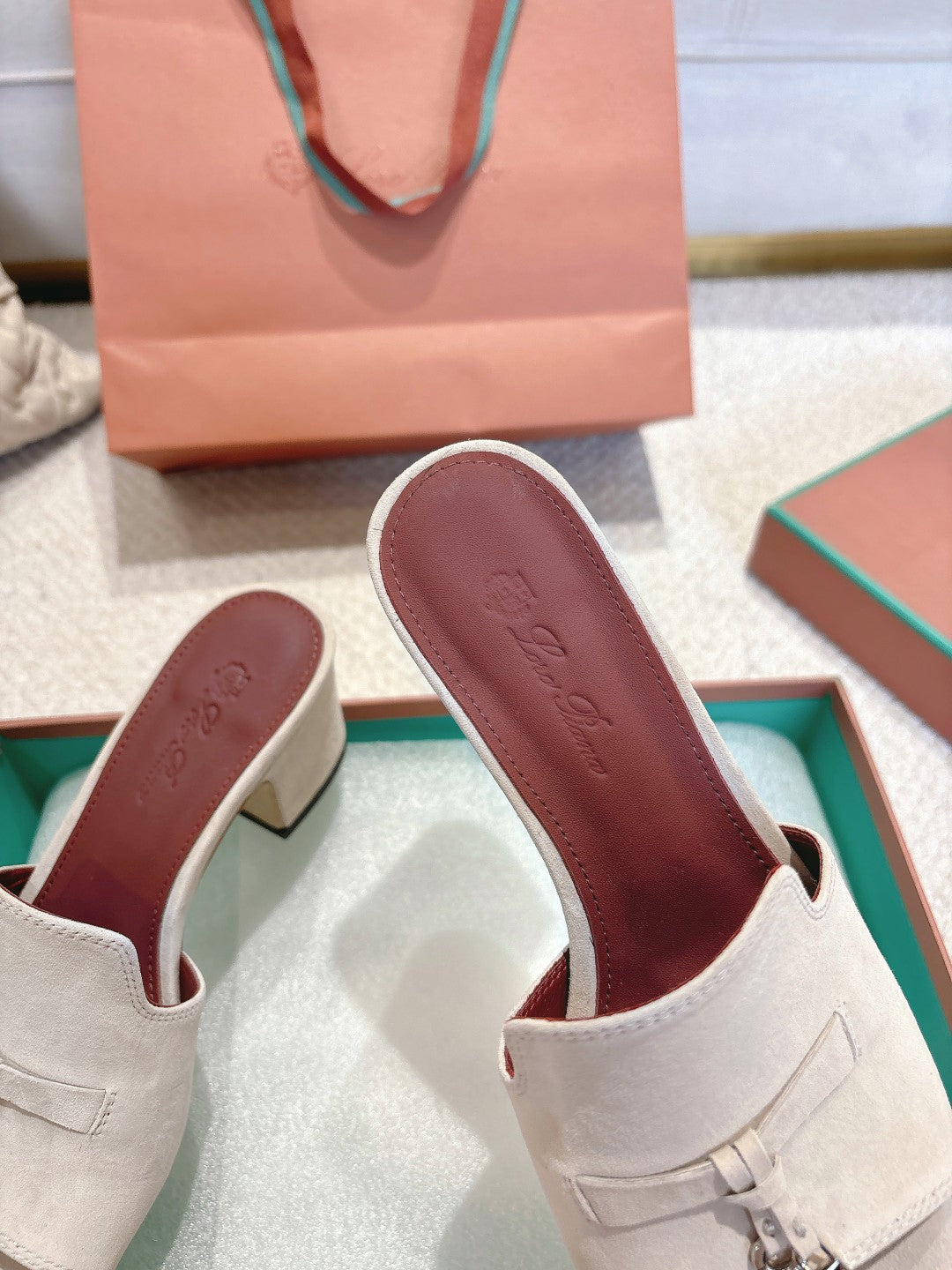 LP 25C Summer Charms Mules 55MM Earthy Gray Suede 215028