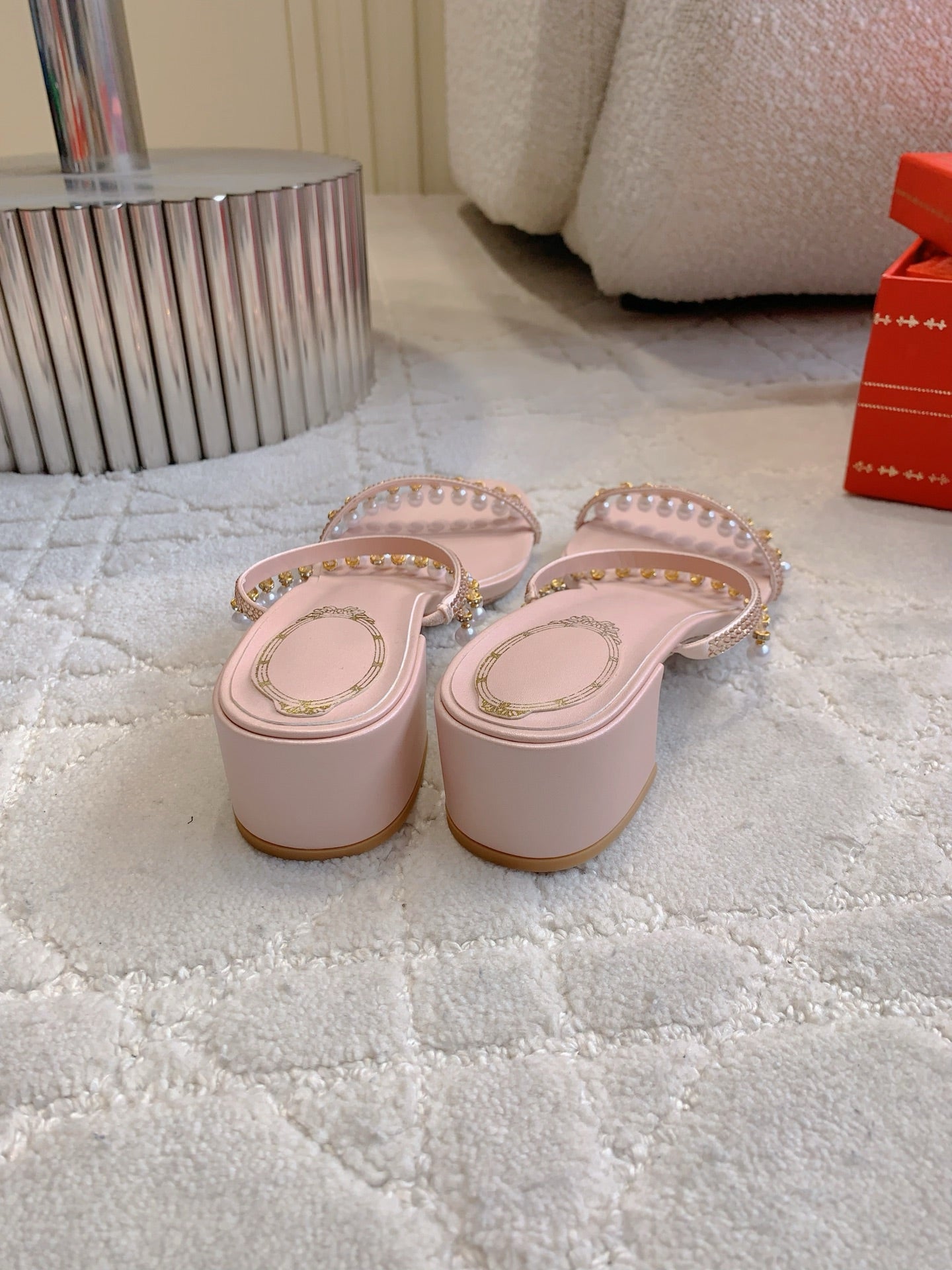 RC Pearl Slippers Pink Sheepskin 328431