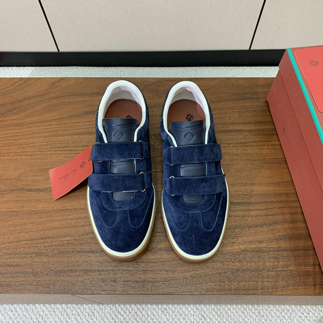 LP 26SS Velcro-strap Sneaker Blue Suede Leather 606506