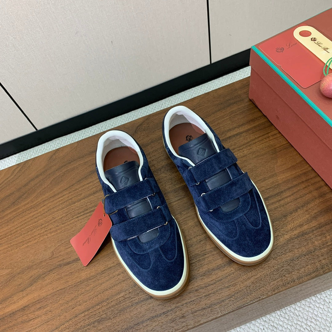 LP 26SS Velcro-strap Sneaker Blue Suede Leather 606506