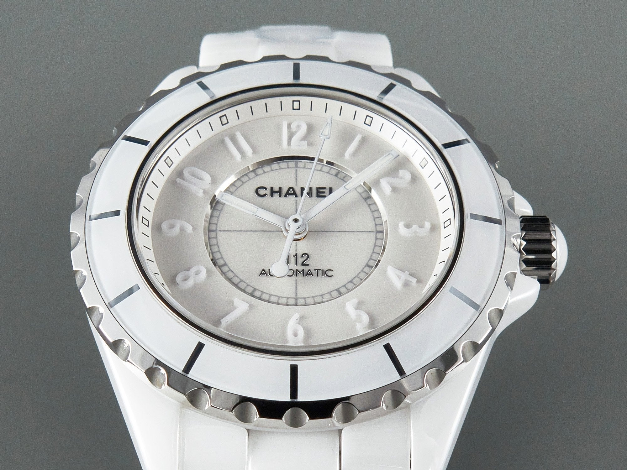 J12 Automatic White Ceramic White Numerals White Dial