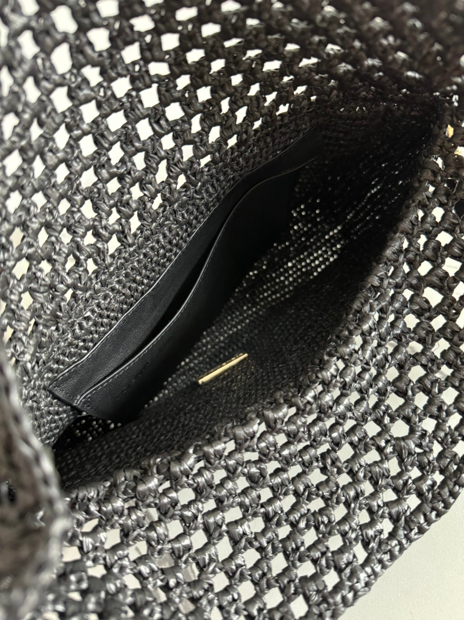 Loewe 2025 Ola 26 Bag Black Raffia Calfskin 274683