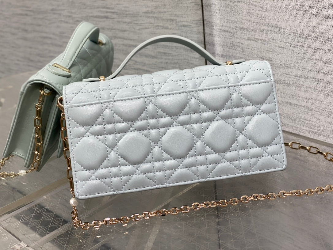my cd mini 21 light cloud blue lambskin