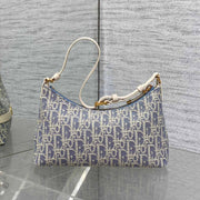 CD  Miss Caro 24 blue raffia-effect fabric