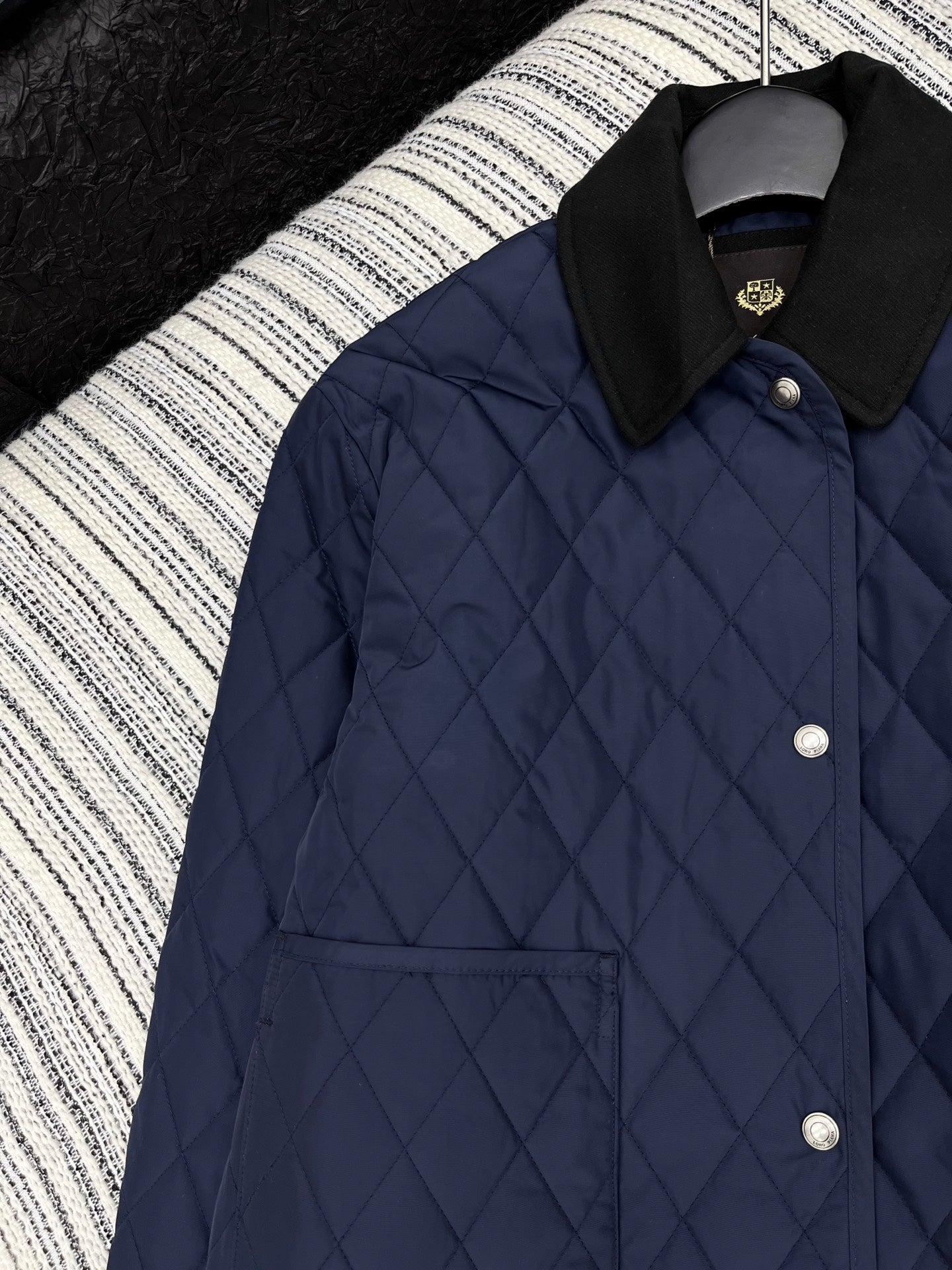 LP 25 Quilted Jacket Navy Blue Polyester Down 313374