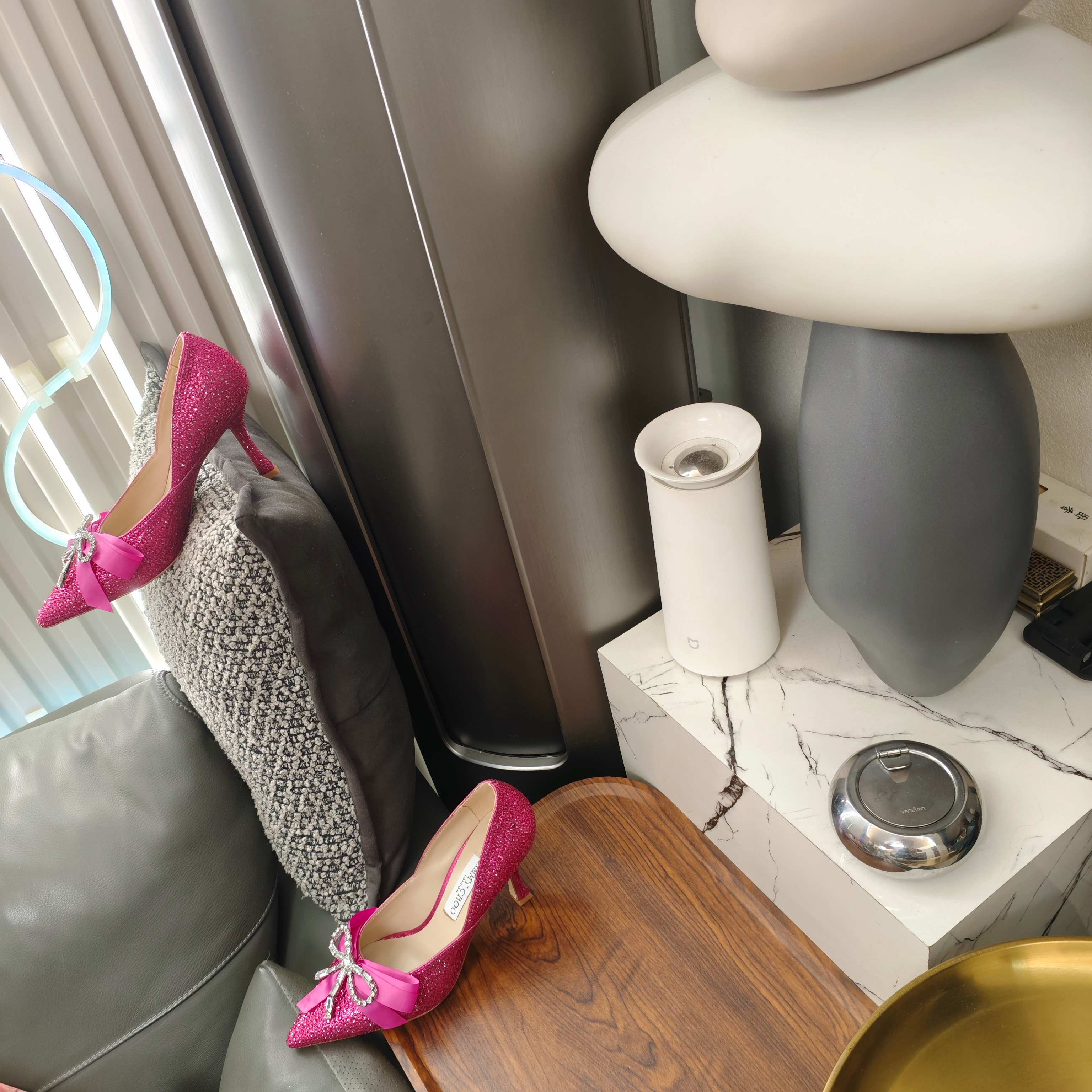 Jimmy 26s Crystal Pumps 85 Pink Silk Satin Cowhide 596335