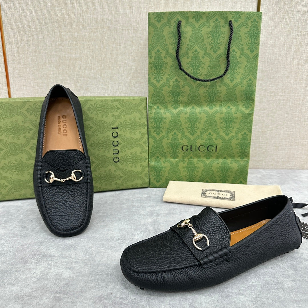 GG Men's Loafer Black Cowhide 522537