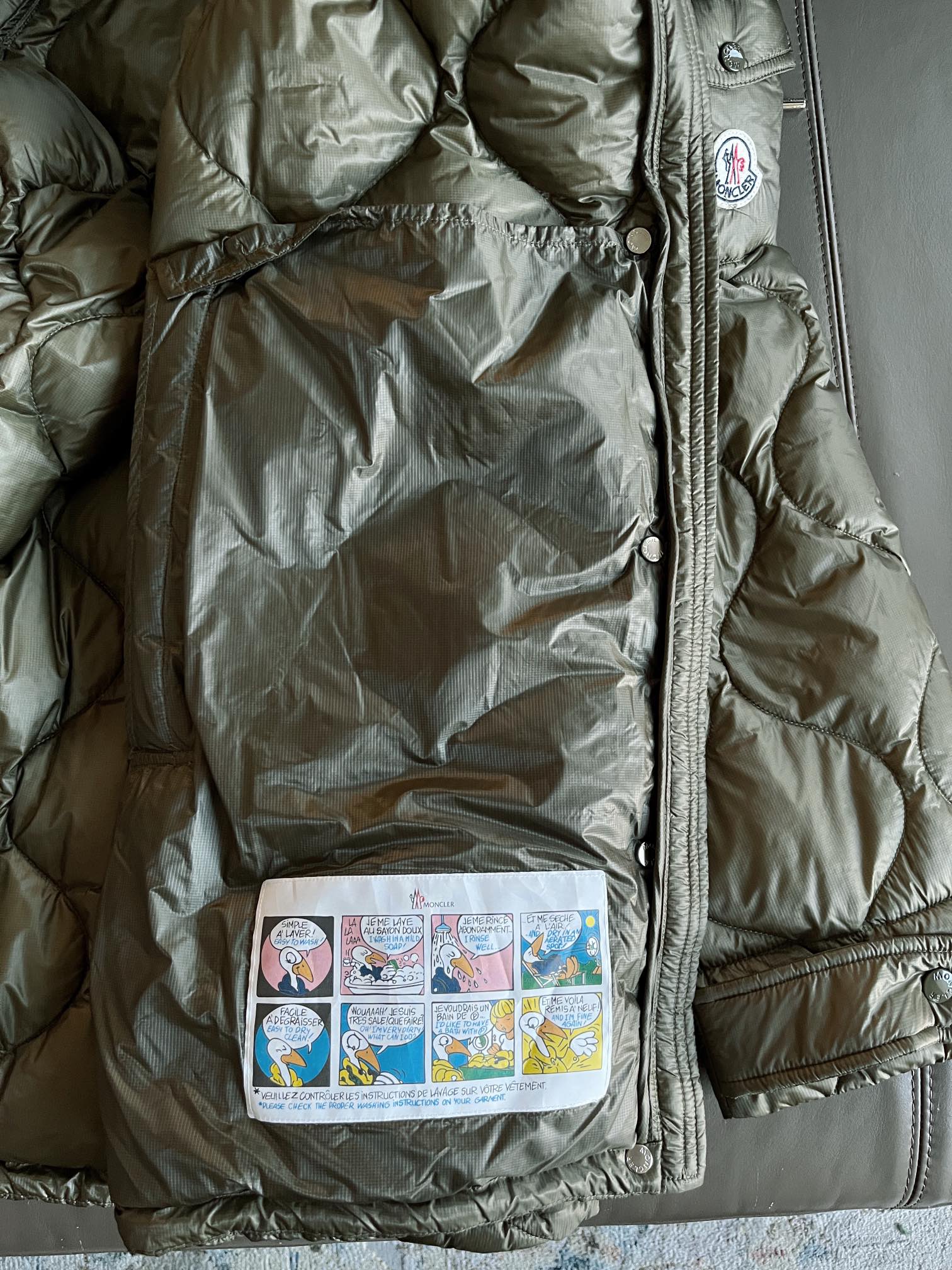 MC 25 Quilted Jacket Moss Green Polyester 0003