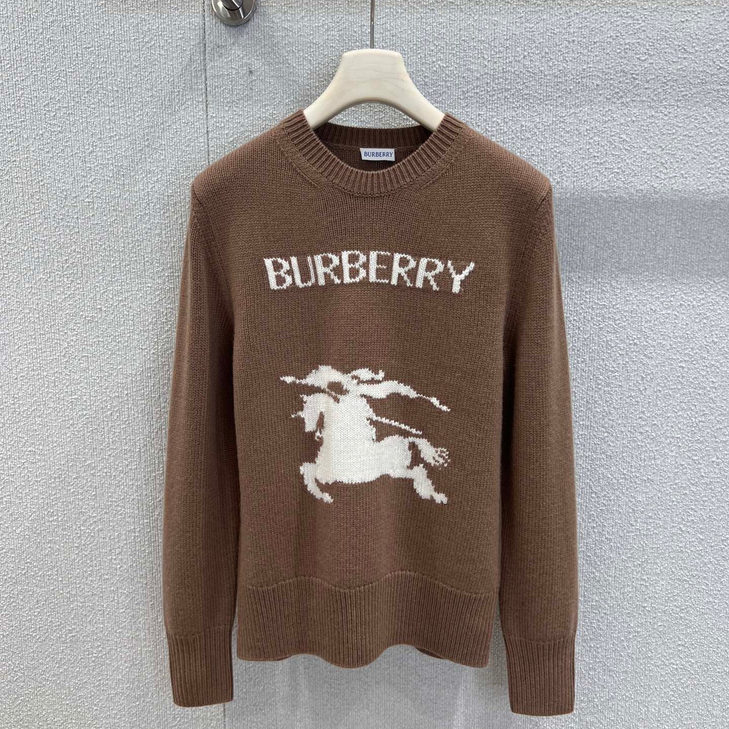 Burberry 25 Sweater Brown White Wool Cashmere