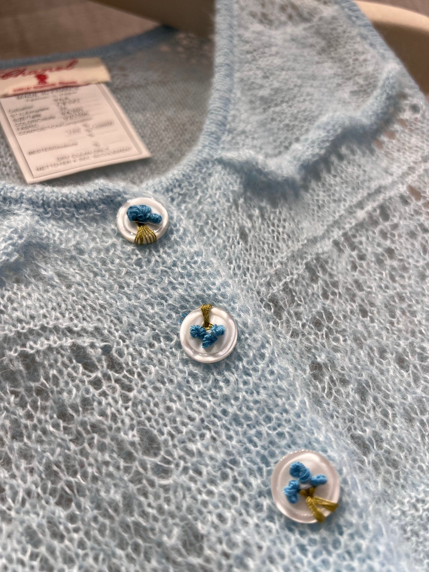 Chanel 2026 Hollow-Out Knit Vest Ice Blue Cashmere