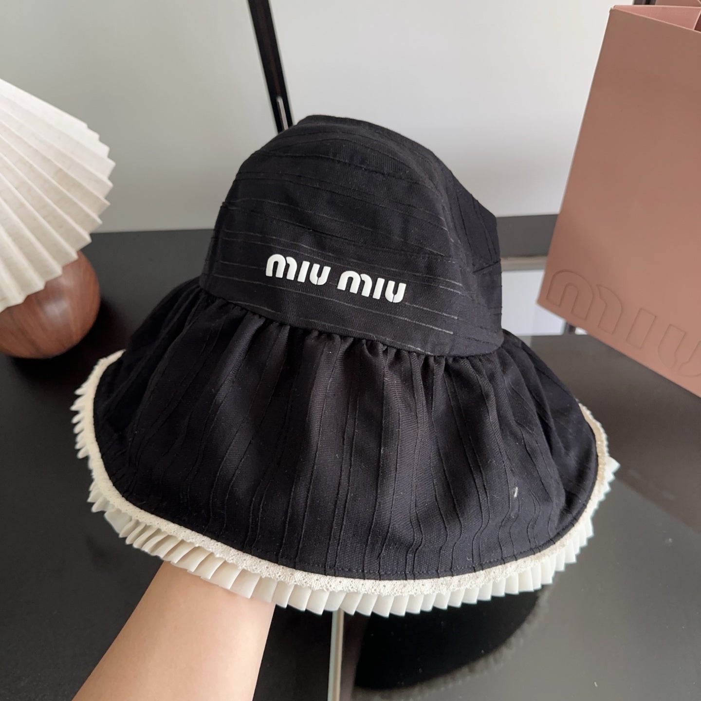 Miumiu Lace Hat Cotton 343600