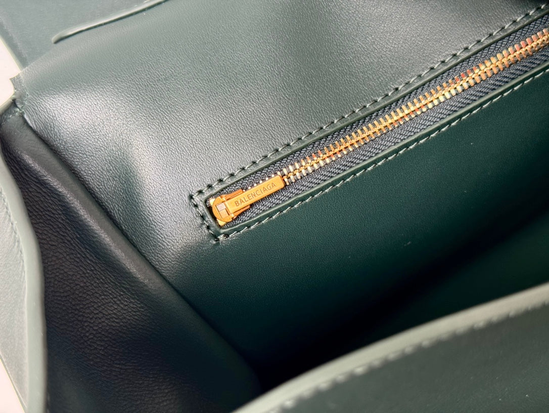 Balenciaga Small Bag 29 Dark Green Calfskin Gold Hardware