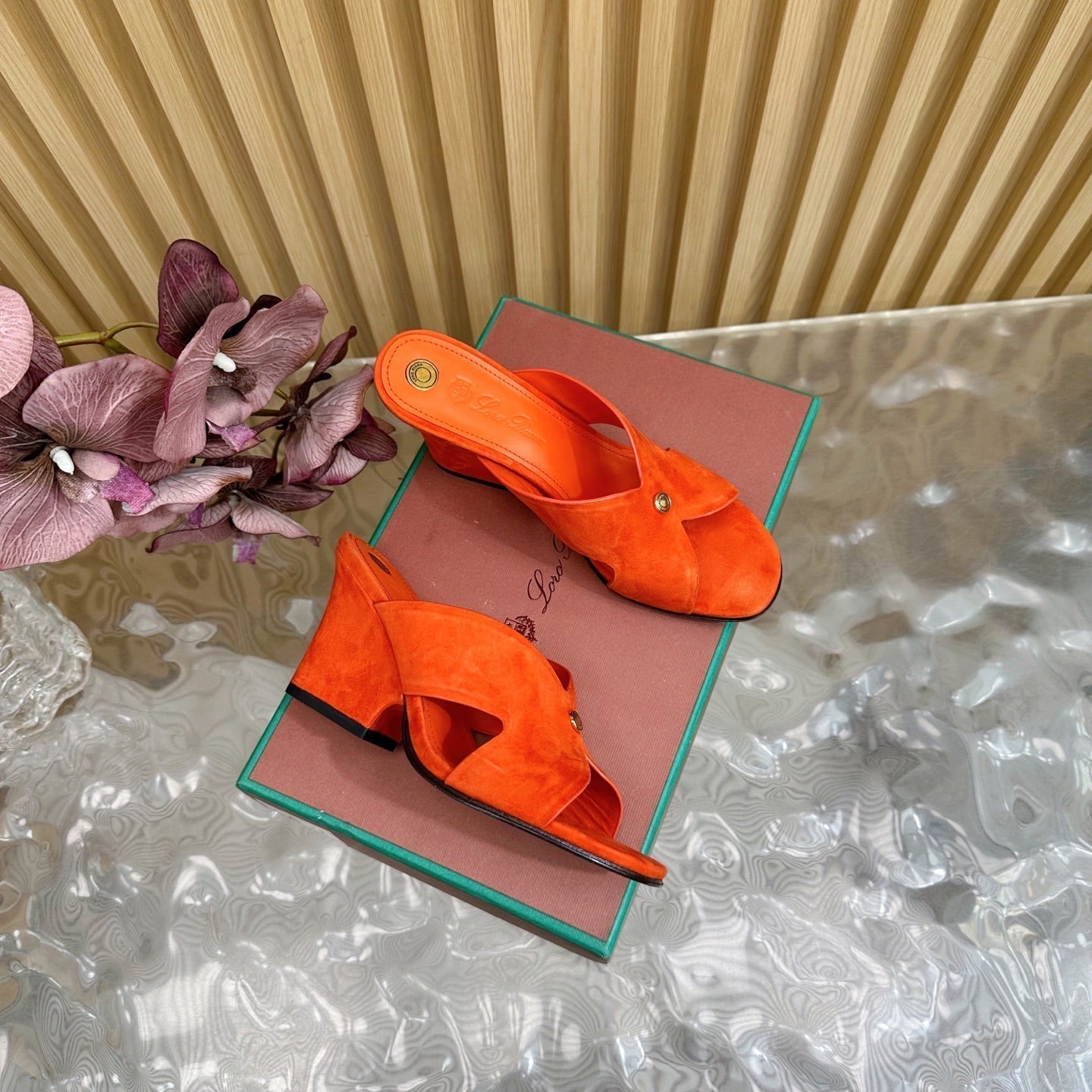 LP Vera Heeled Sandal Orange Sheepskin 307967