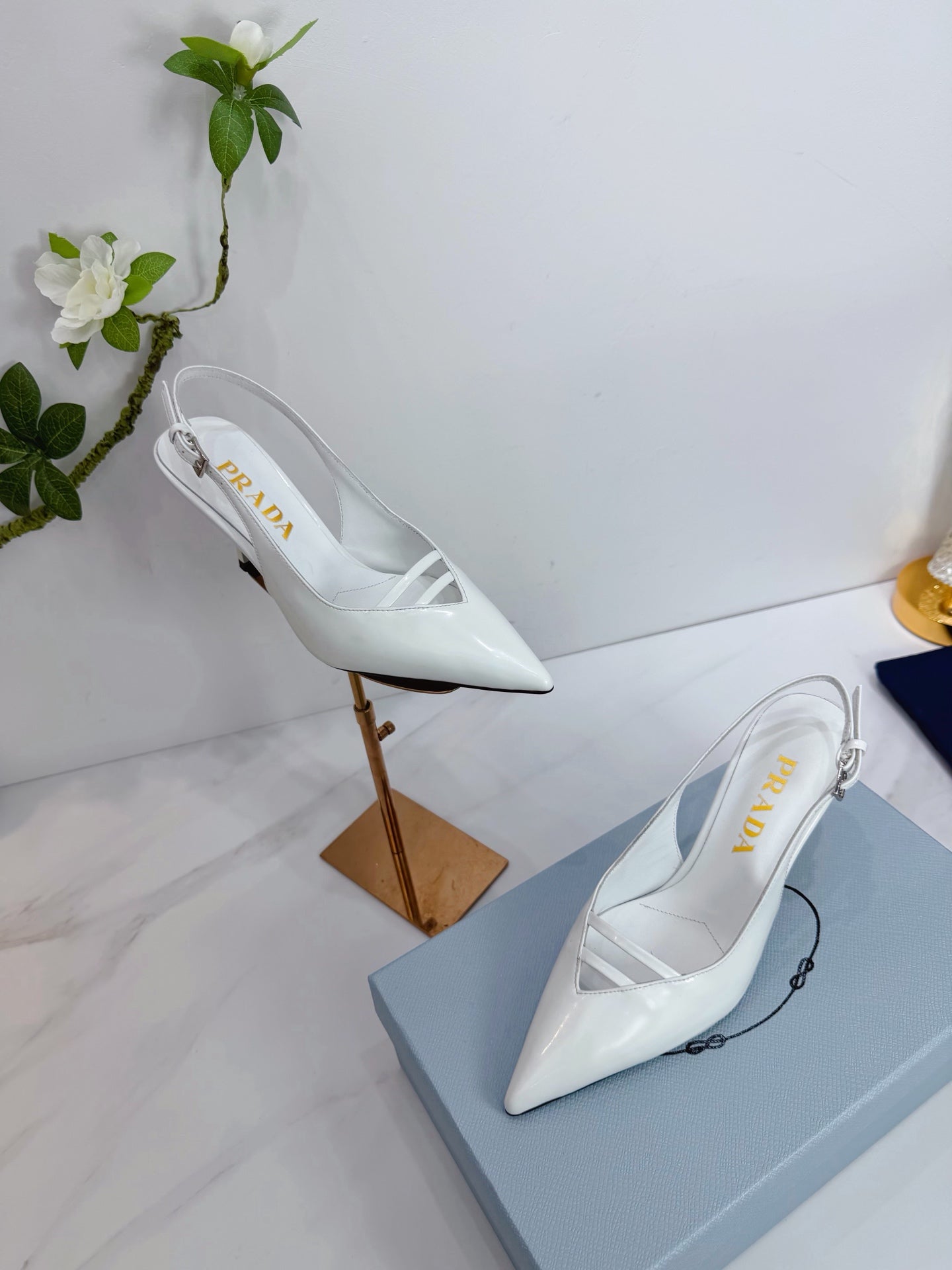 PRA 26SS Slingback 75 White Patent Leather 592339