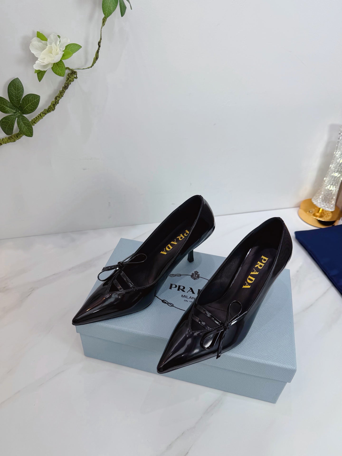 PRA 26SS High Heels Pumps 75 Black Patent Leather 592352