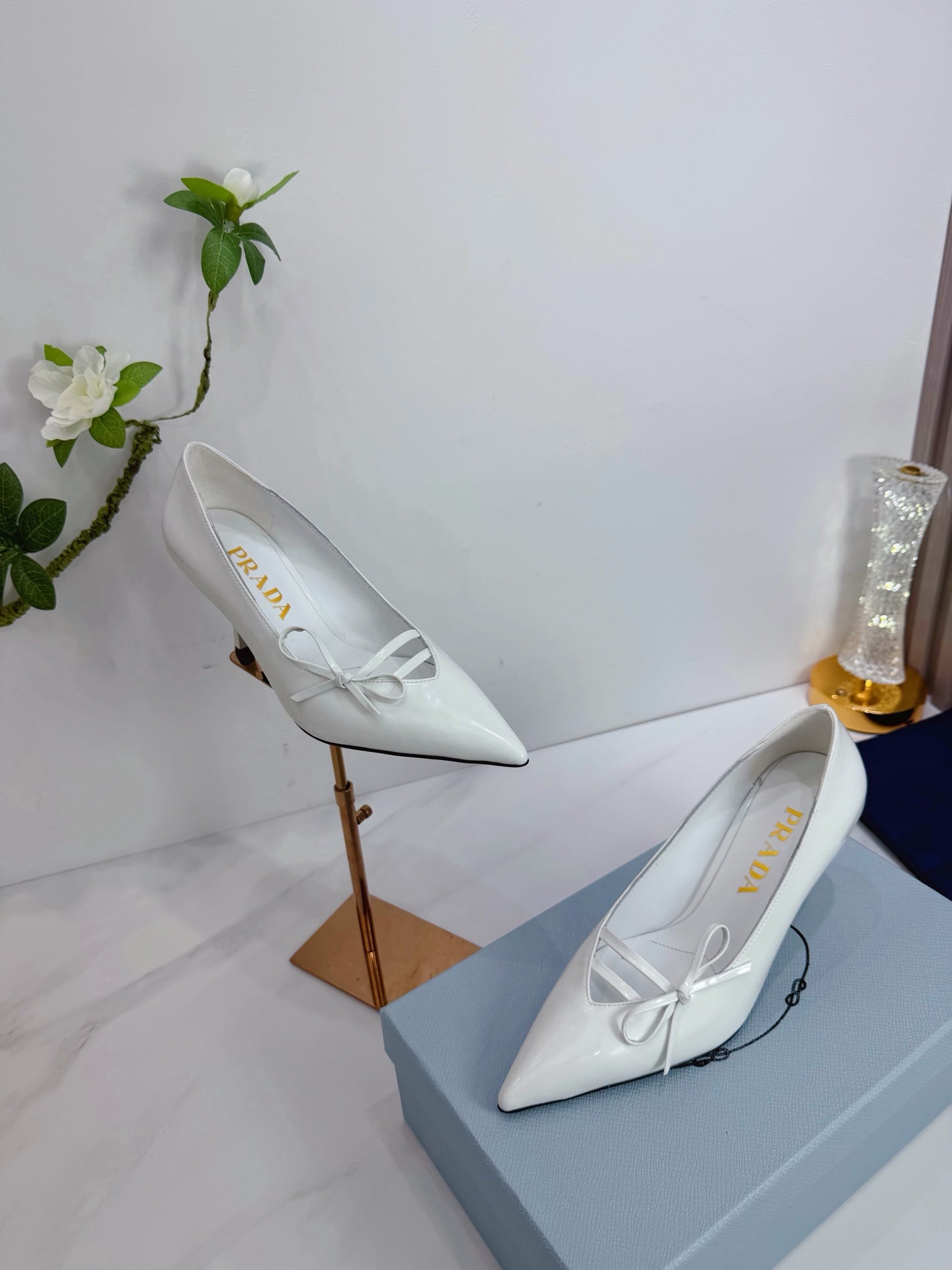 PRA 26SS High Heels Pumps 75 White Patent Leather 592353
