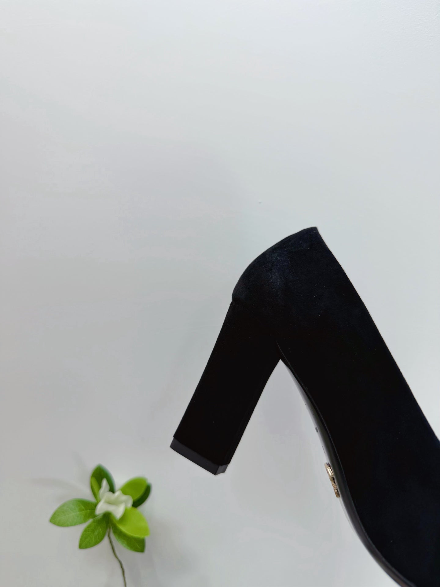 PRA 26SS Square-toe Block Heels  85 Black Suede 592360