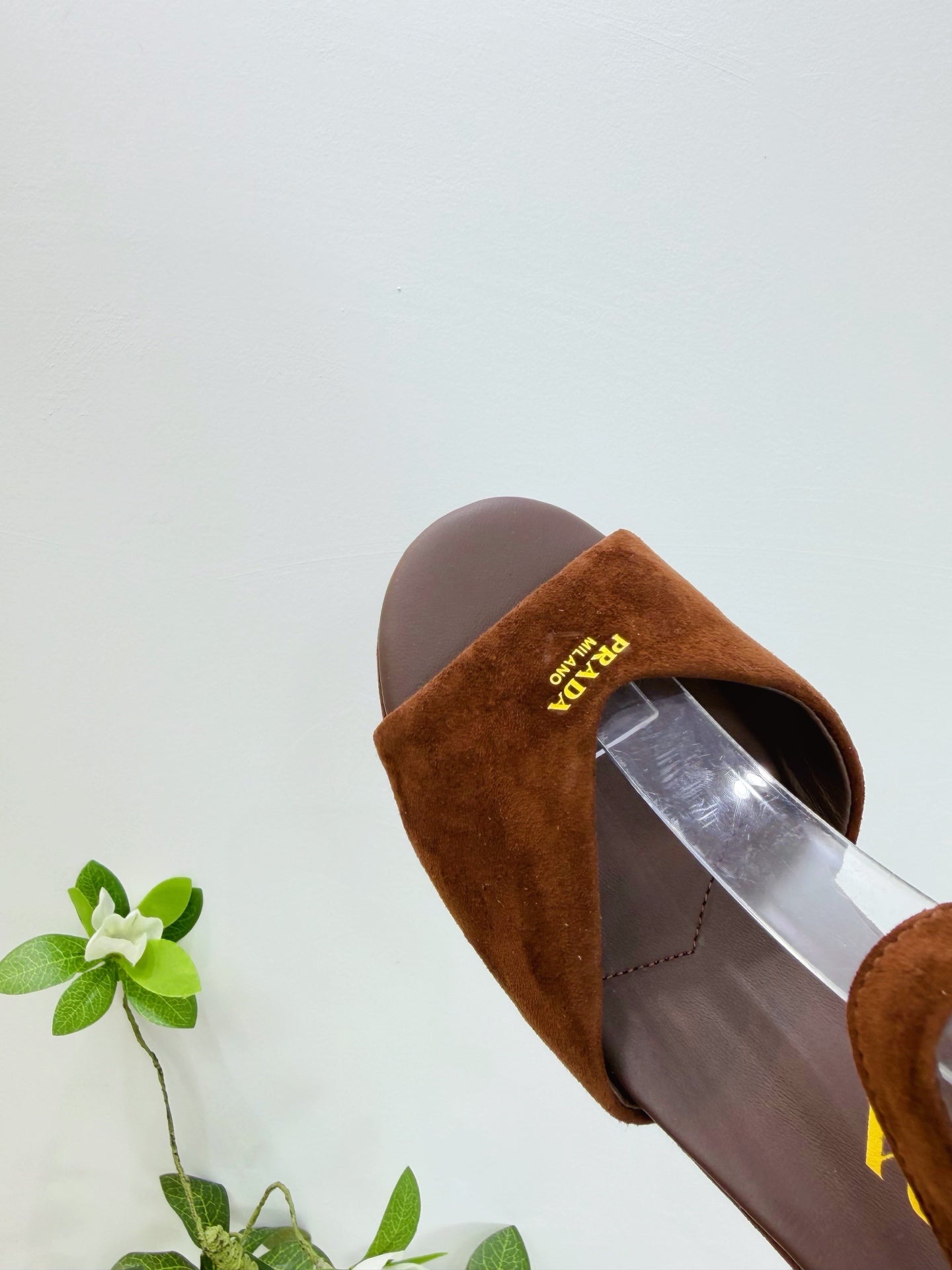 PRA 26SS Platform Sandals 75 Dark Brown Suede Sheepskin 592382