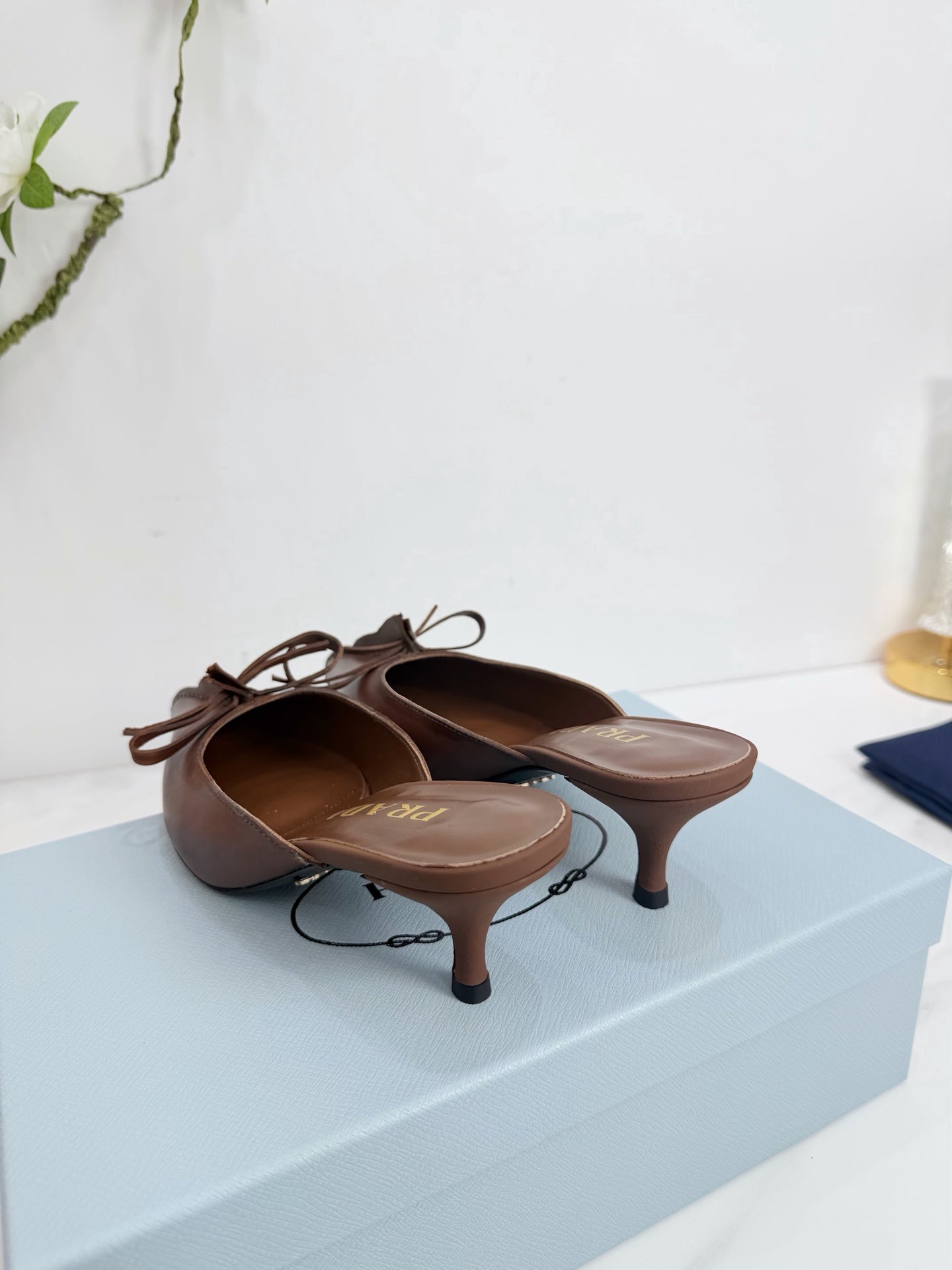 PRA 26SS Hight Heel Mule 55 Brown Cowhide 592400