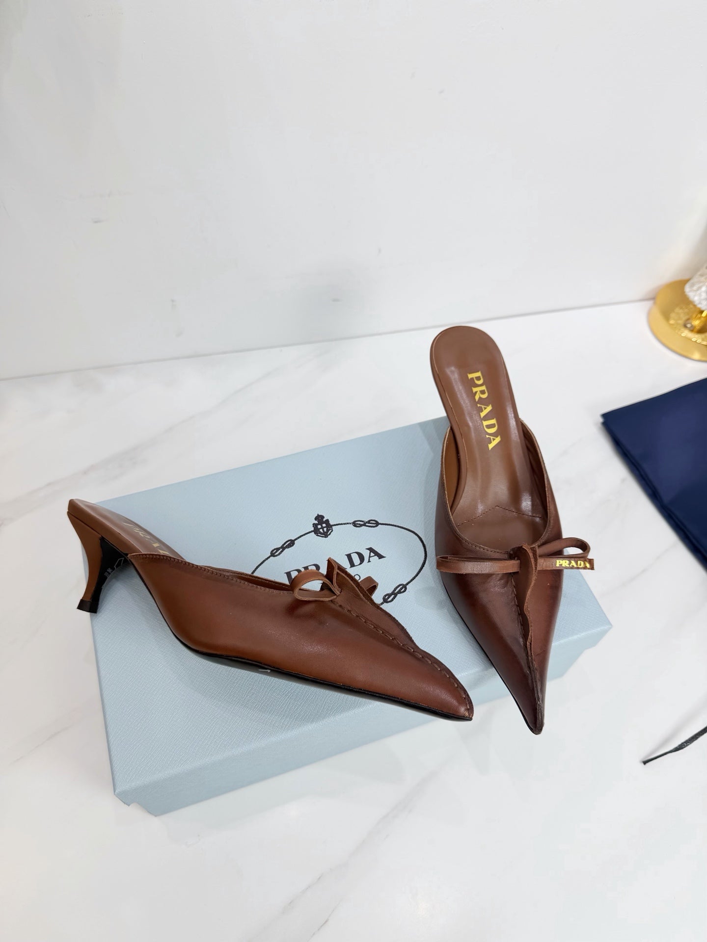 PRA 26SS Hight Heel Mule 55 Brown Cowhide 592400