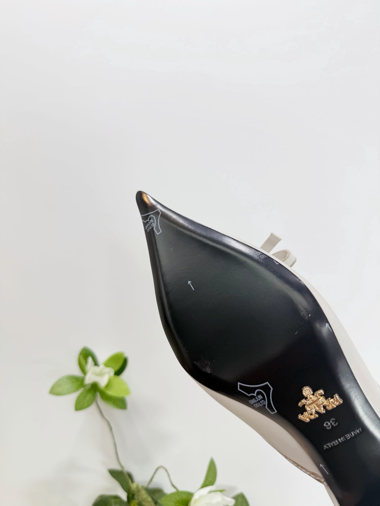 PRA 26SS Hight Heel Mule 55 Ivory Beige Cowhide 592401