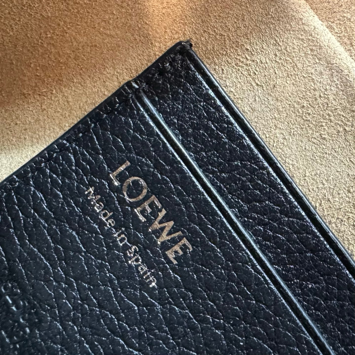 Loewe 2025 Small Pebble Messenger Bag Black Grained Calfskin 274592