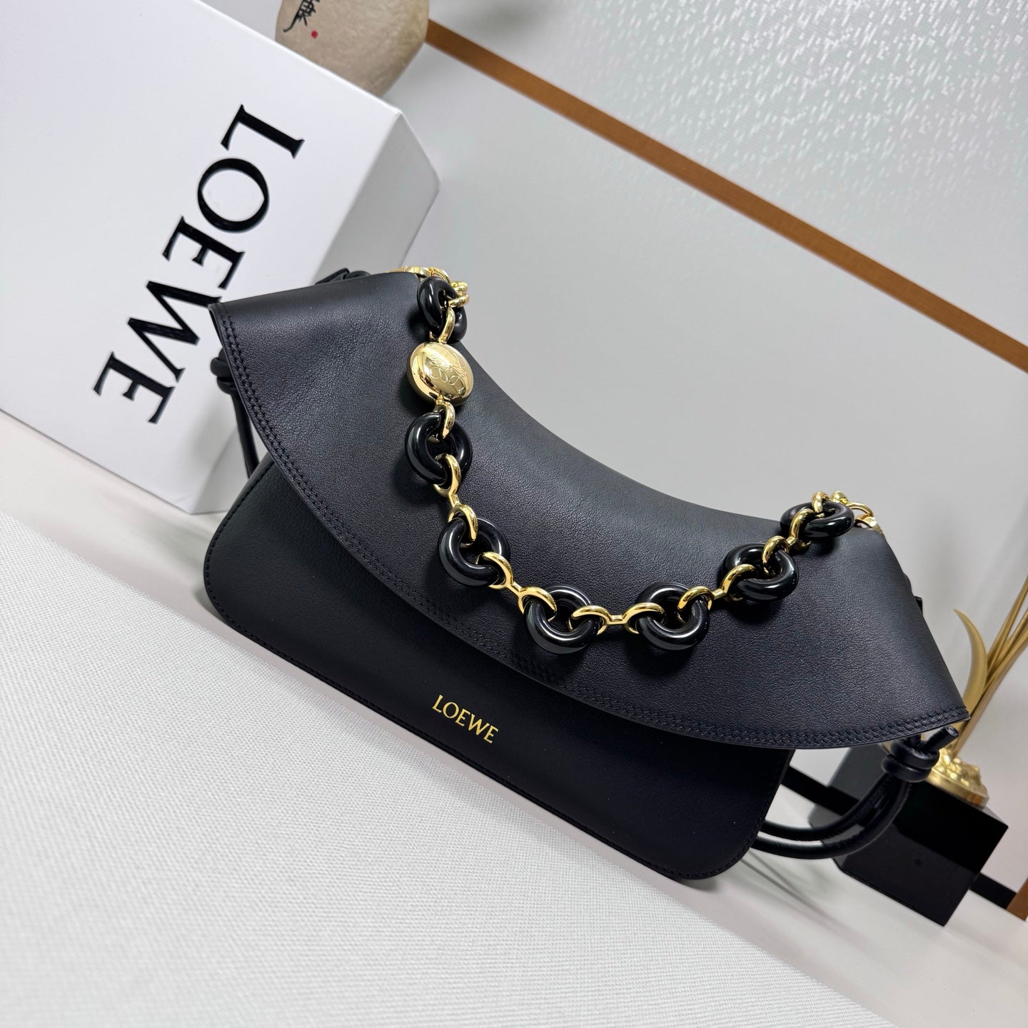 Loewe 2025 Ola 26 Bag Black Smooth Calfskin 274674