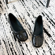 CC 25 Kangpeng Ballet Flats Black Leather 300172