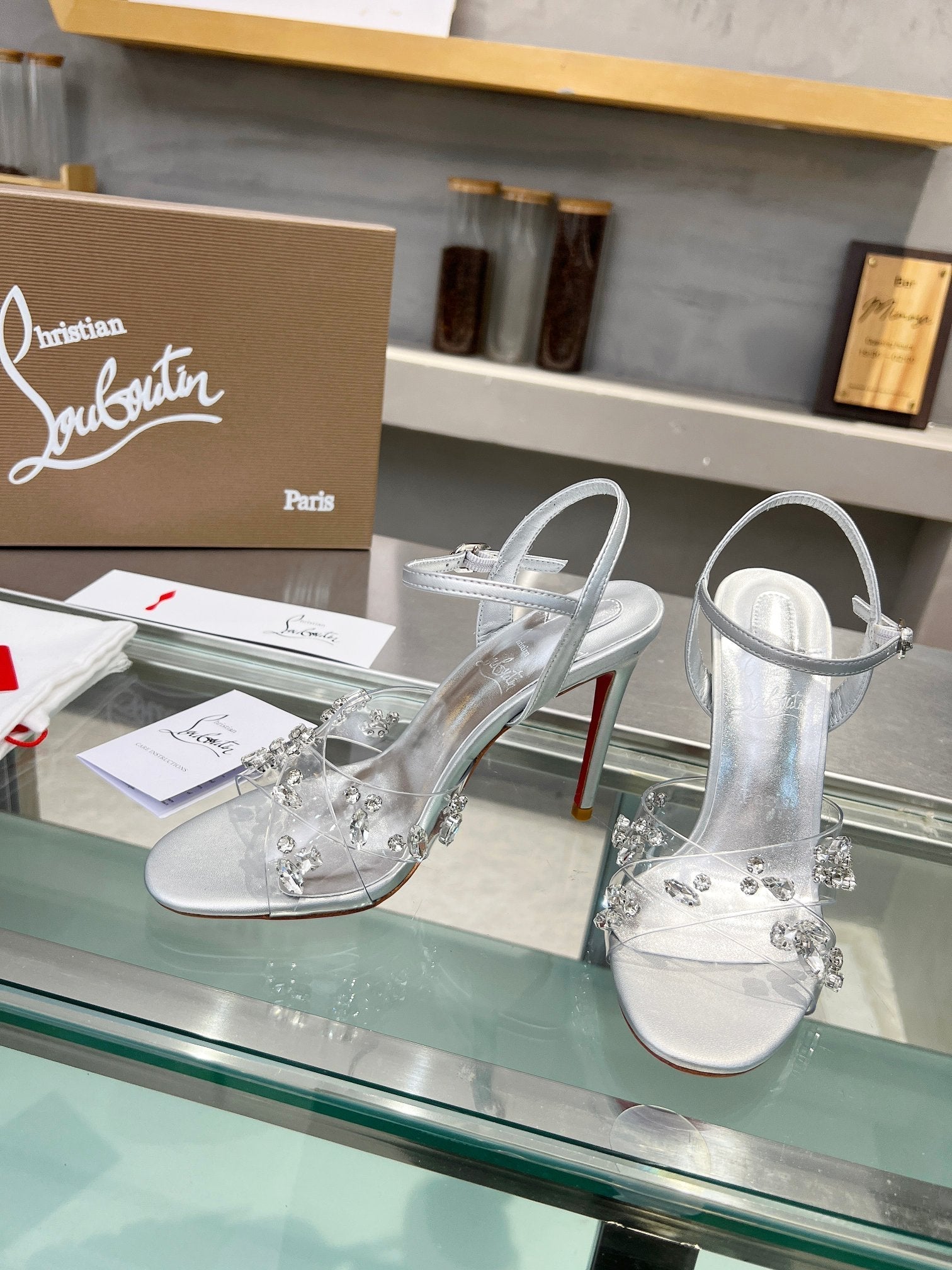 CL Degrasandal 100 Embellished PVC and Metallic Leather 251030