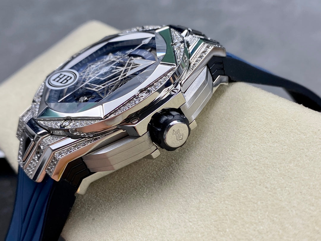 Hublot Big Bang Sang Bleu II Titanium Blue Pavé 45mm Watch