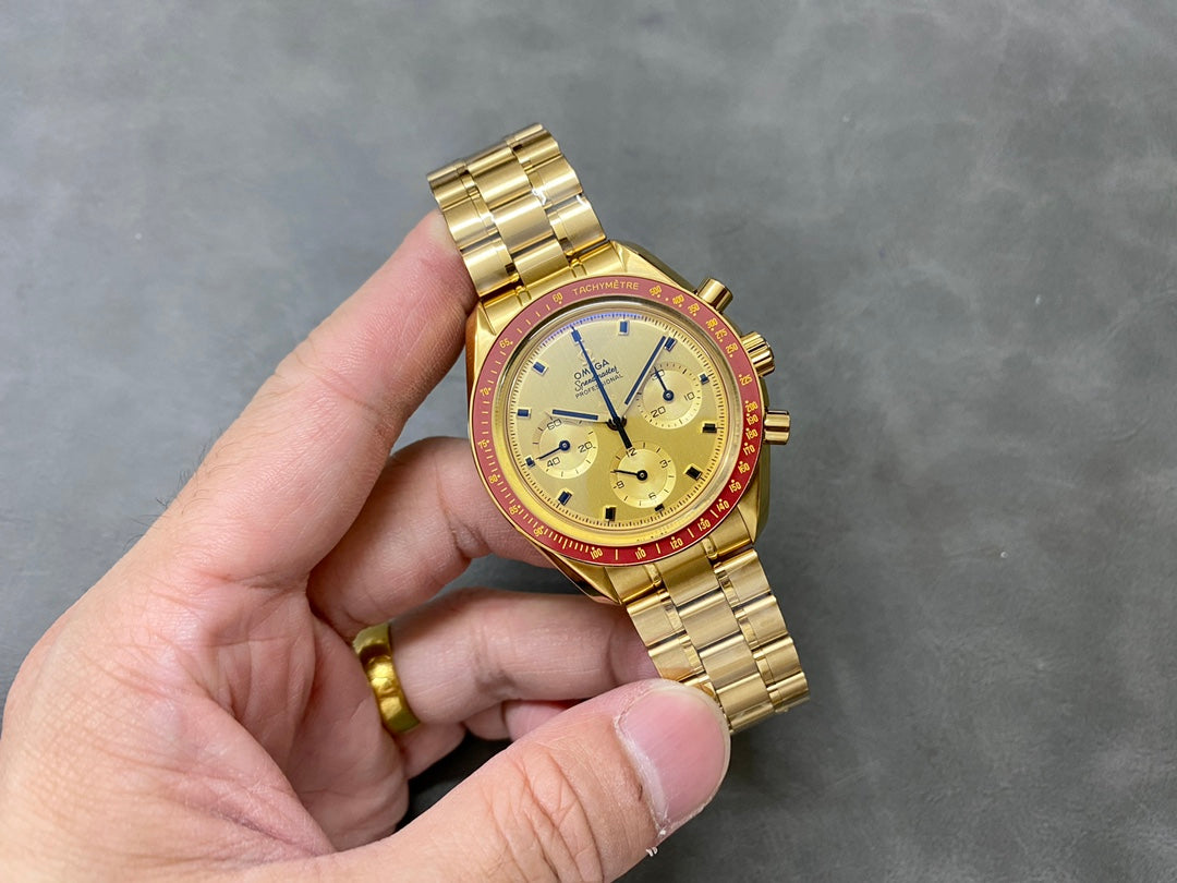 Omega Speedmaster Apollo 11 50th Anniversary Limited Edition 42cm Yellow Gold Strap