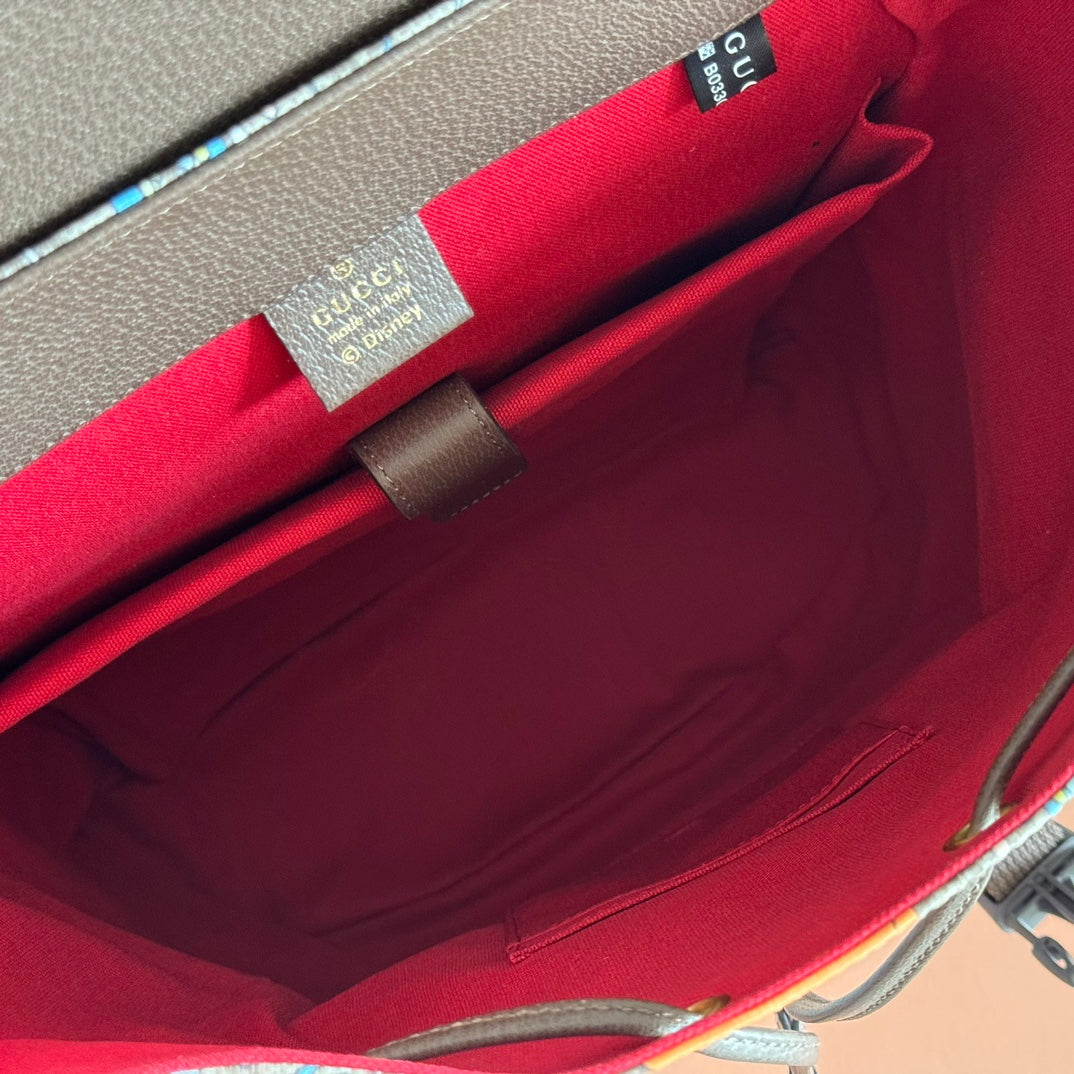 GG 2025 x Disney Donald Duck Backpack Multicolor Cowhide Canvas 273590