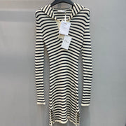 CD 25 Striped Sweater Dress Wool Mix Cotton