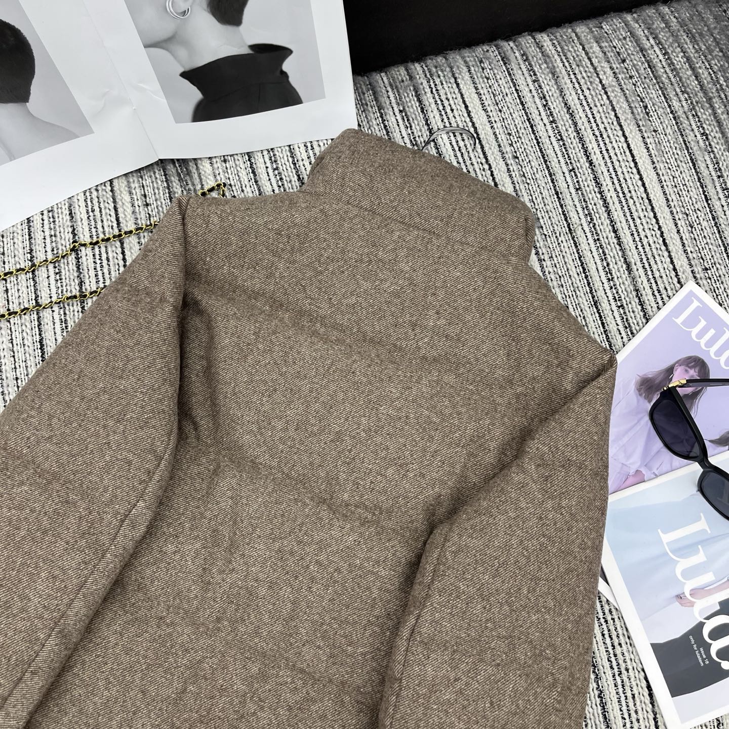 LP 25 Jacket Light Brown Wool Fabric Down 308190