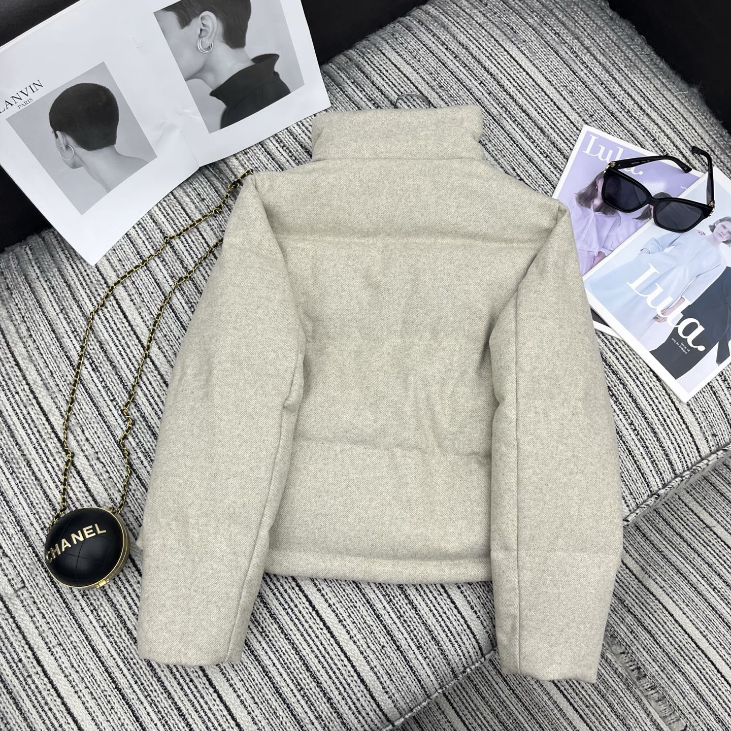 LP 25 Jacket Ivory Wool Fabric Down 308192