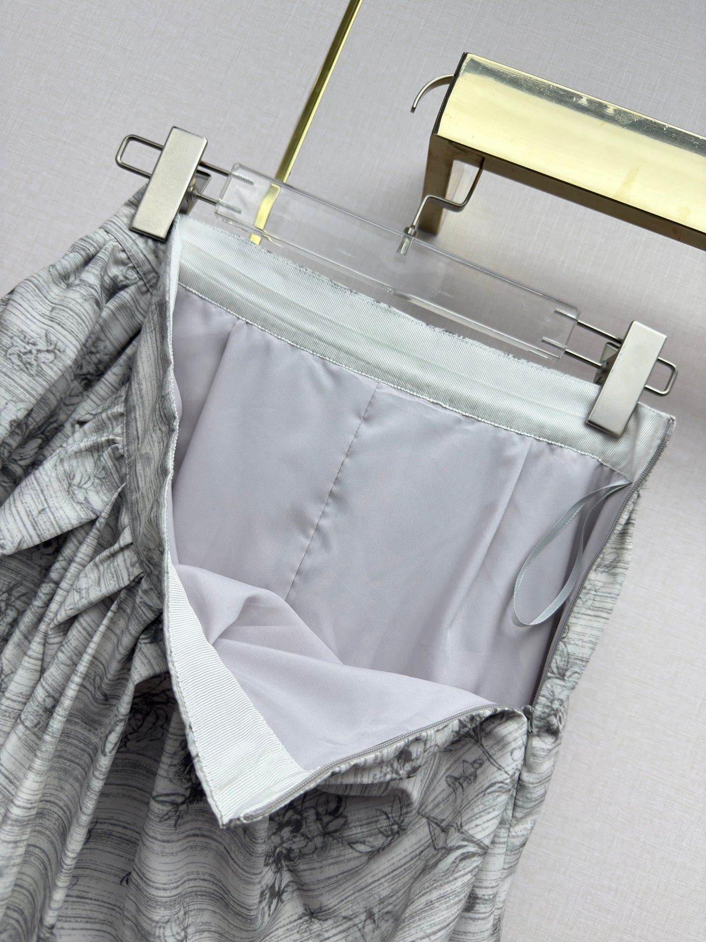 Dior 2026 Midi Skirt Grey Polyester 396914