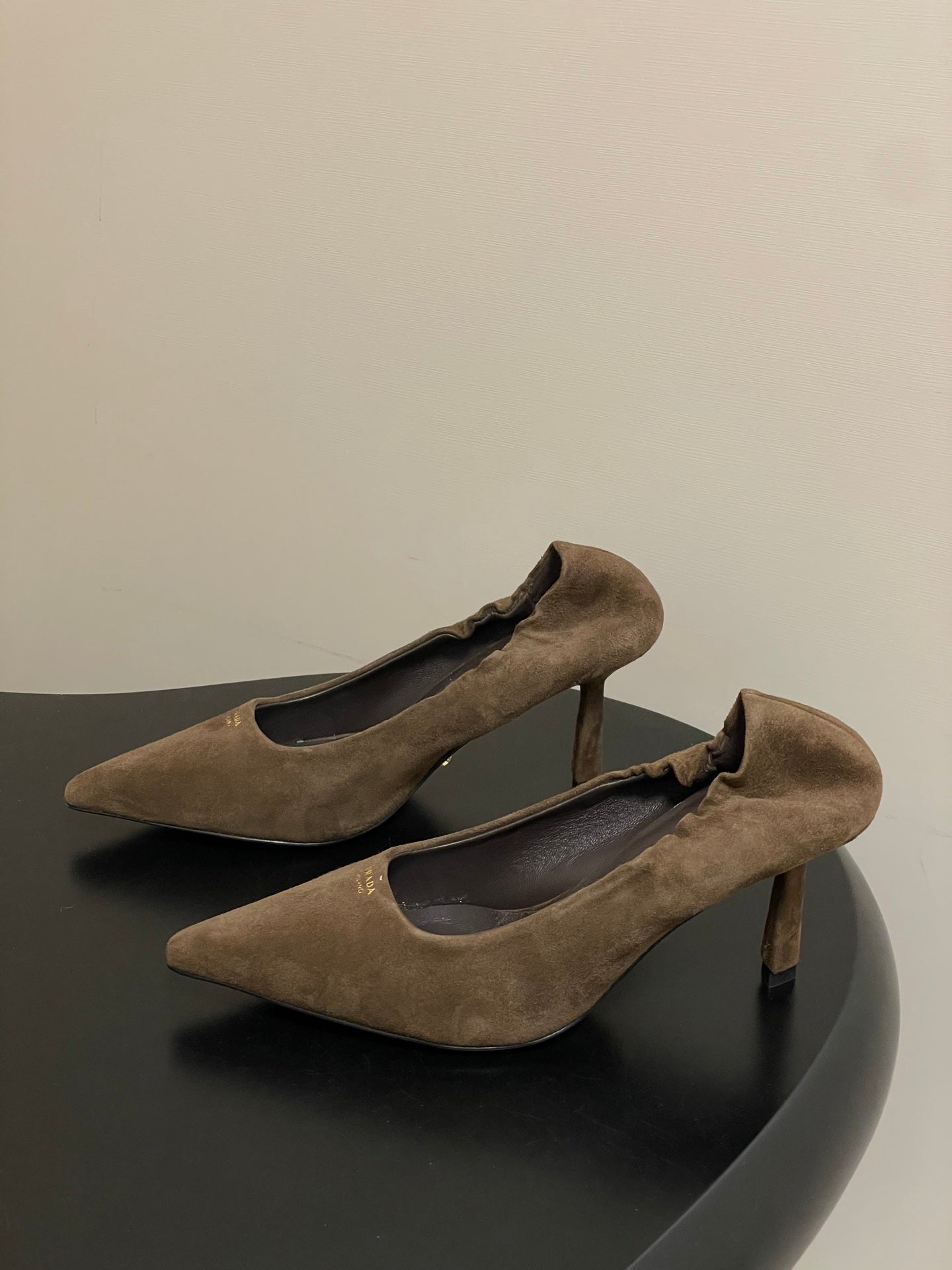 PRA 26SS Pointed Toe Heels Brown Suede 593833