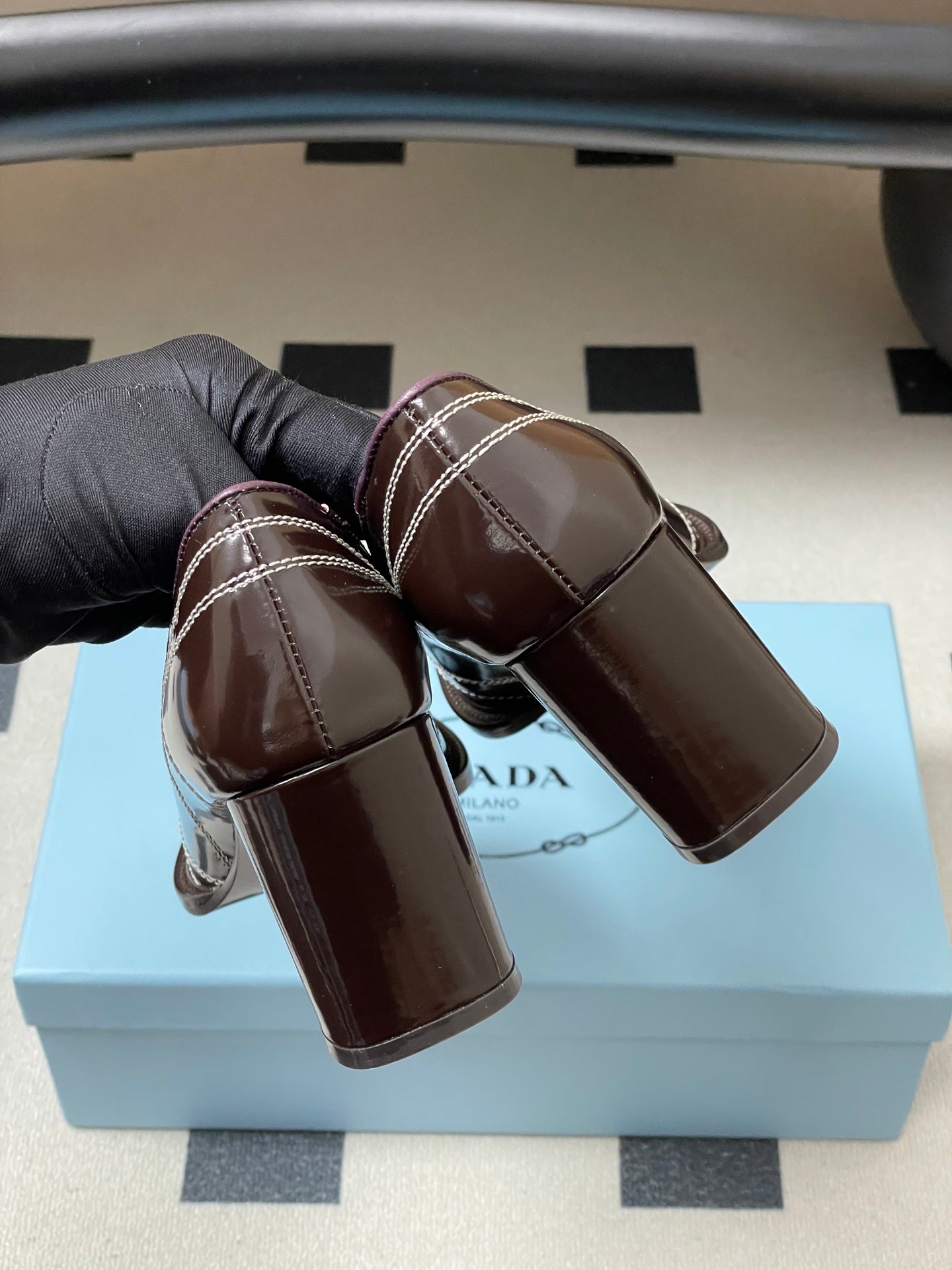 PRA 26SS Pump 70 Chocolate Brown Cowhide 593842