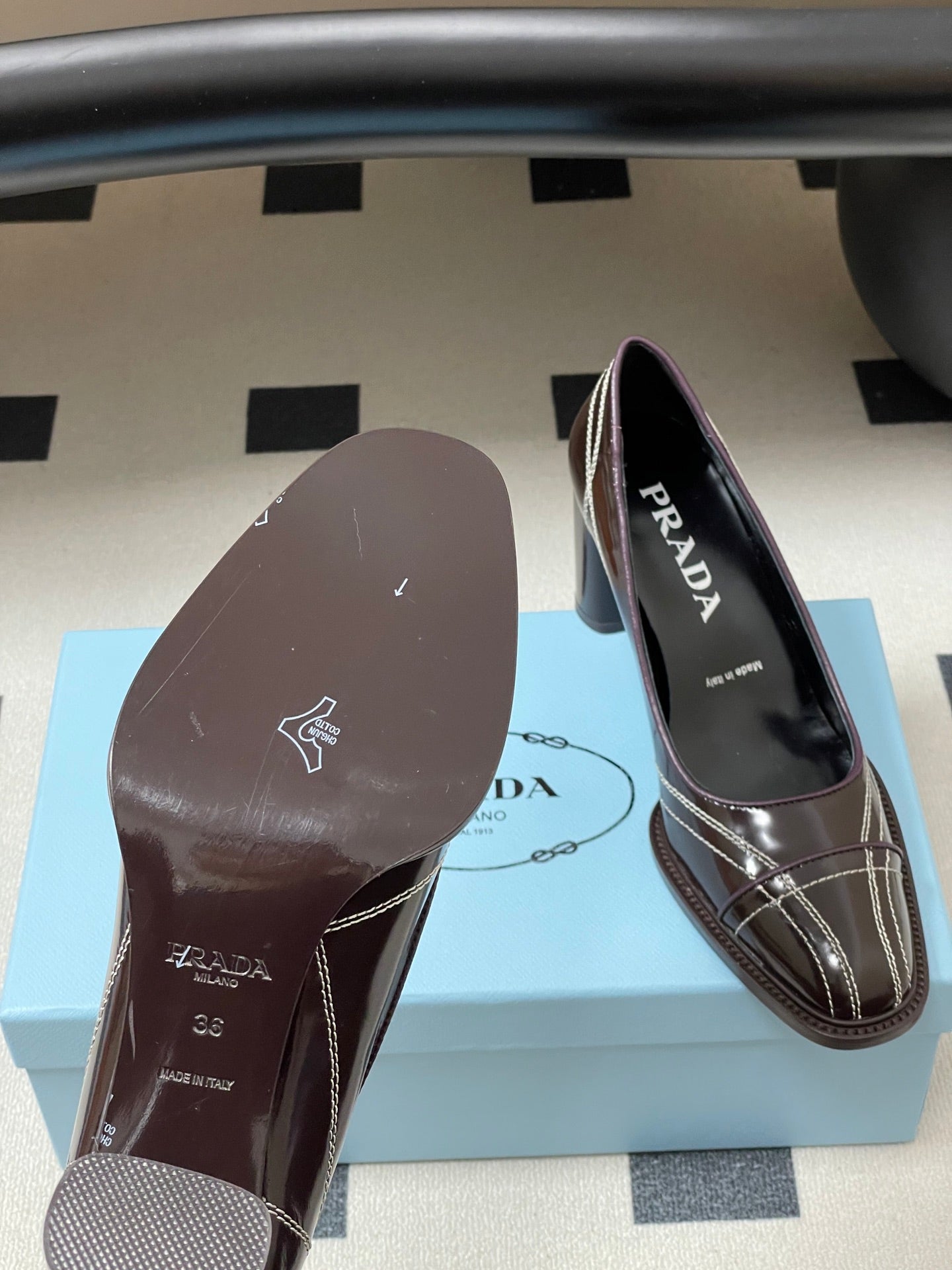 PRA 26SS Pump 70 Chocolate Brown Cowhide 593842