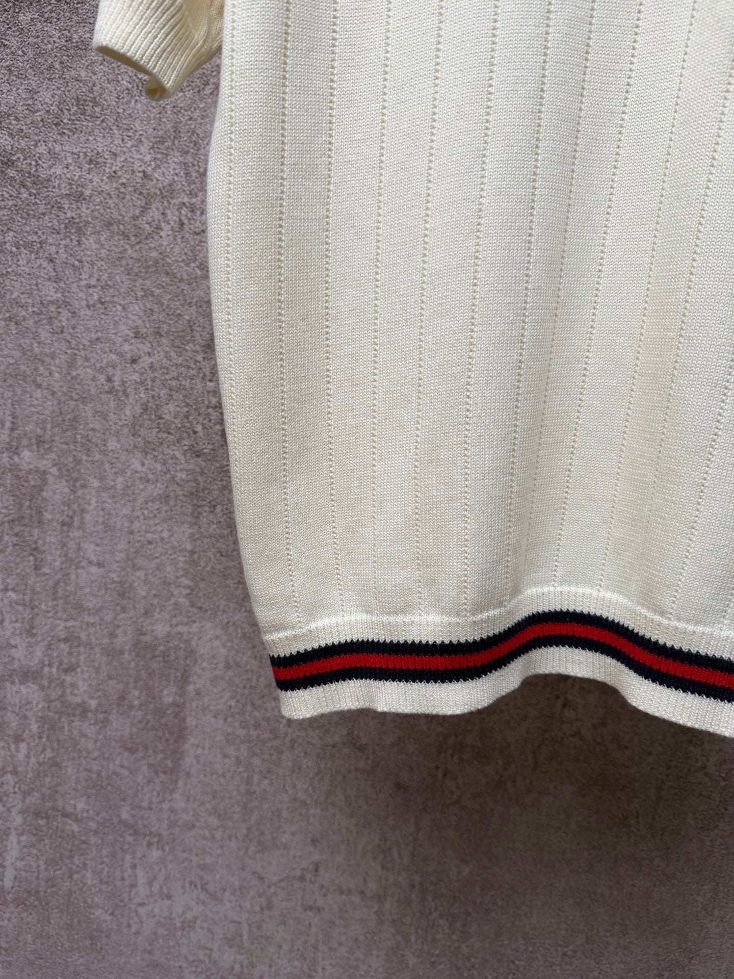 GC 2026 Men's Short-Sleeve Sweater Ivory Knitted Wool 643487