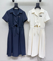 Miumiu 2026 Short-sleeved Shirt Dress Polyester 384302