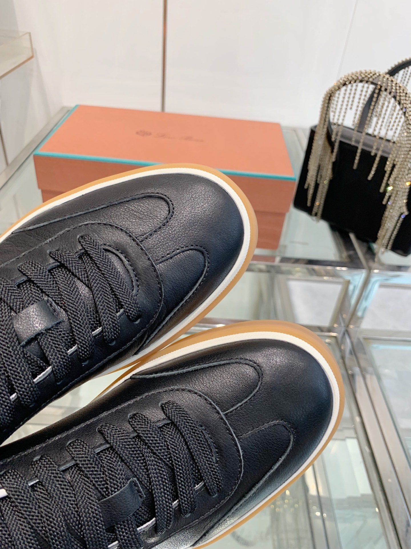 LP Tennis Walk Sneaker Black Suede 307247