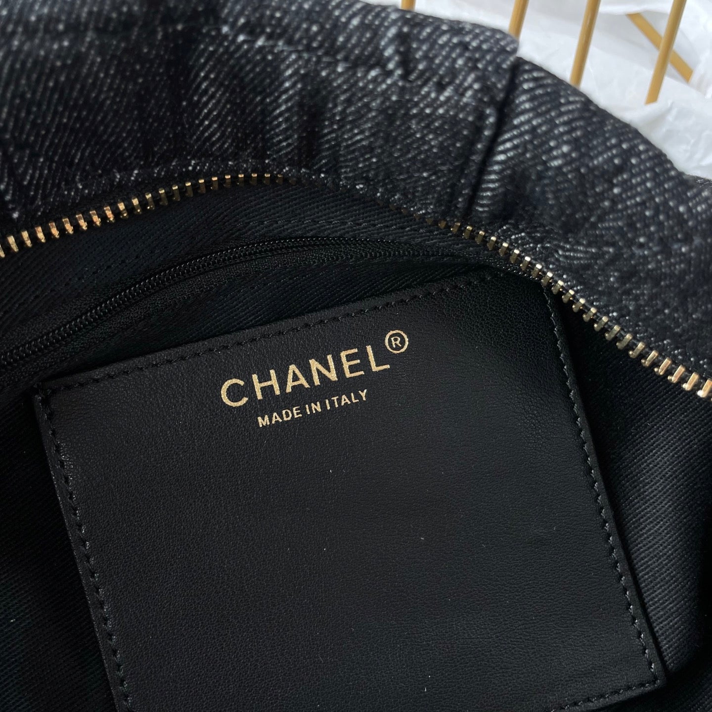 CC 25K Bow Bag 38cm Black Denim