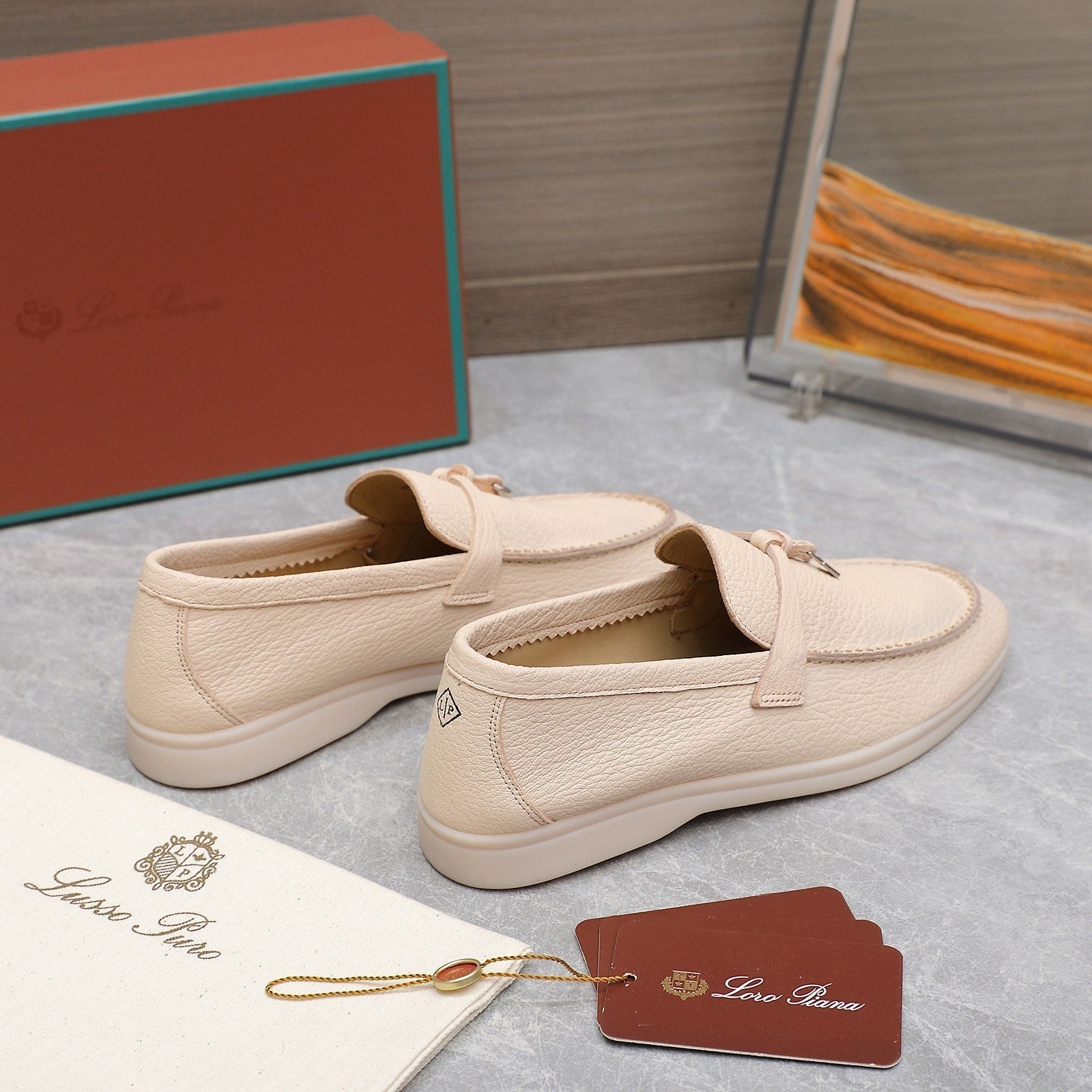 LP SUMMER CHARMS WALK LOAFERS BEIGE CREAM LAMBSKIN