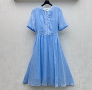 Miumiu 2026 Lace Dress Blue Cotton 431920