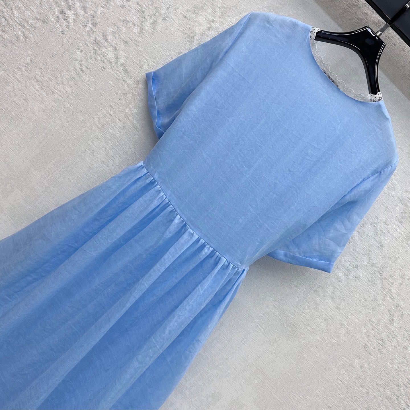 Miumiu 2026 Lace Dress Blue Cotton 431920